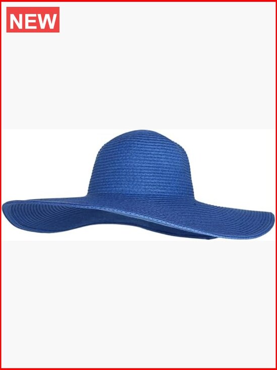 Wide Brim Floppy Straw Sun Hat with UPF 50 main image 7